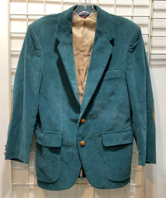 Vintage Green Corduroy Dress Coat