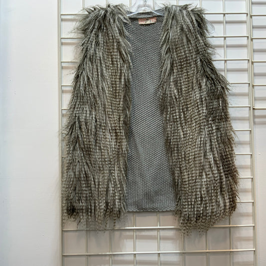 Mink Faux / Fur Vest w/ Knitted Back