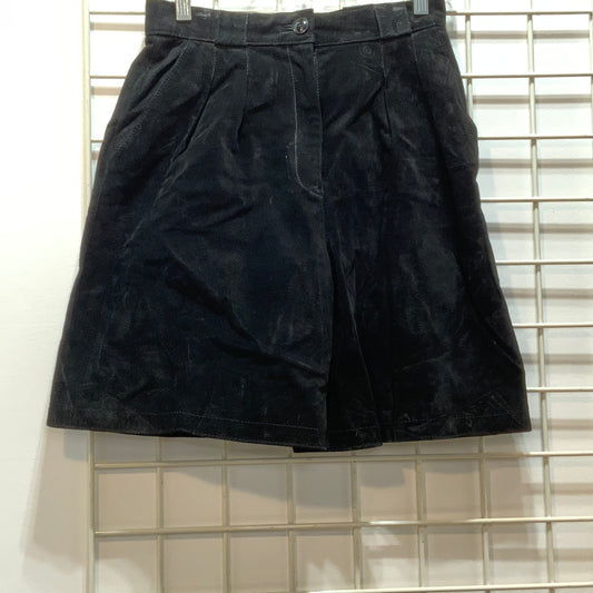 Vintage Black Leather Shorts