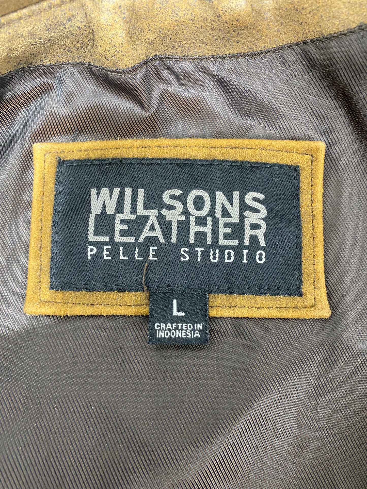 Tan Wilson Leather jacket w/ waist belt